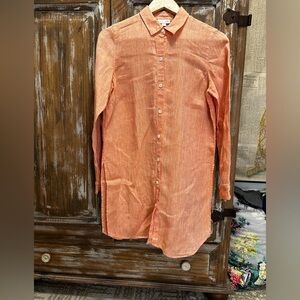 Women’s J Jill 100% linen button up tunic, only worn a couple times